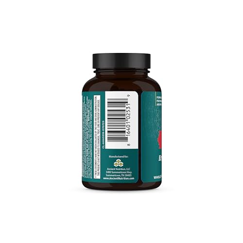 Ancient Nutrition Adrenal Support with Ashwagandha Supplement, Helps Reduce Stress & Fatigue, Paleo and Keto Friendly, Gluten Free, 1300mg, 60 Capsules Ancient Nutrition