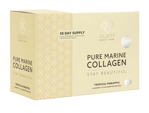 Plent Pure Marine Collagen Tropical Pineapple - Stay Beautiful - 5G Collagen Peptides Daily Plent