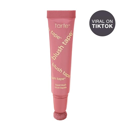 tarte blush tape liquid blush – Buildable Cream Cheek Makeup, Lightweight Formula, Blurs appearance for Radiant Glow, Vegan & Cruelty-Free, full size, rose tarte