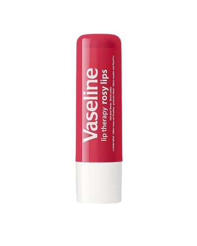 Vaseline Lip Therapy Care Rosy, Fast-Acting Nourishment, Ideal for Chapped, Dry, Cracked, or Damaged Lips, Lip Balm, 4-Pack, 0.16 Oz Each Vaseline
