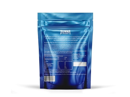 SUNNA SUPPLEMENTS - Halal Bovine Collagen Protein Powder for Hair, Skin, Nails and Joints SUNNA SUPPLEMENTS