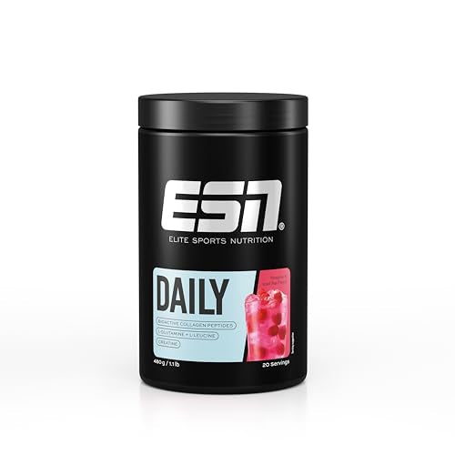 ESN Daily, Raspberry Iced Tea, 480 g, 1.1 lbs, 20 Servings - Powder with Bioactive Collagen Peptides ESN
