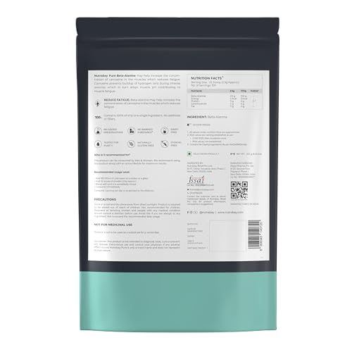 Nutrabay Pure 100% Beta Alanine Powder, Pre Workout supplement for Men & Women Nutrabay
