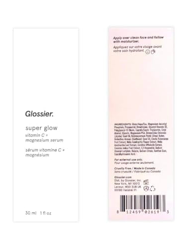 Glossier Super Glow Vitamin C face serum 1oz Full Size Glossier