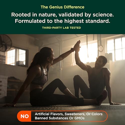 The Genius Brand Genius Hydrate - Electrolyte Supplement for Daily Hydration - Coconut Water - Sugar-Free - 8 Essential Minerals & Nutrients - Non-GMO - Blue Raspberry - 50 Servings The Genius Brand
