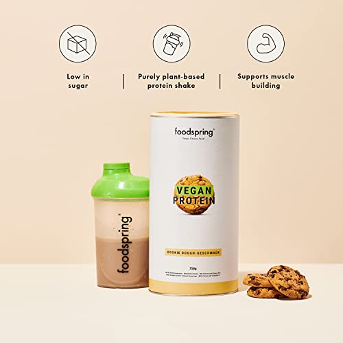 foodspring Vegan Protein Cookie Dough - 21g Protein per Shake to Build Muscle, B12, B6, folic Acid foodspringBuy Supplements Australia