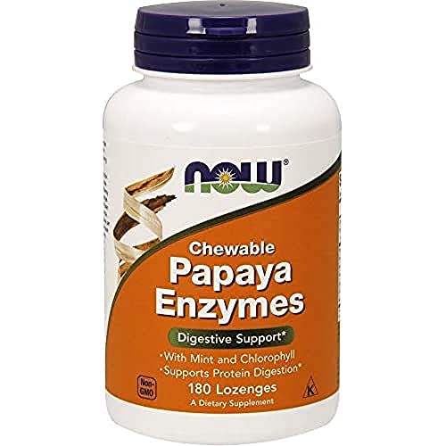 NOW FOODS Papaya Enzyme Chewable, 180 Count NOW FOODS