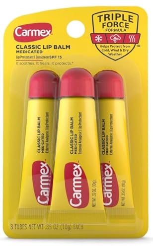 Carmex Classic Lip Balm, 0.35 Ounce (Pack of 3) Carmex