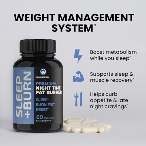 Night Time Fat Burner to Shred Fat While You Sleep | Hunger Suppressant, Carb Blocker Nobi Nutrition