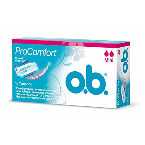 OB O.B. Pro Comfort Mini Tampon 16s -O.B.PRO Comfort Super tampons with Fluid-Lock Grooves o.b.