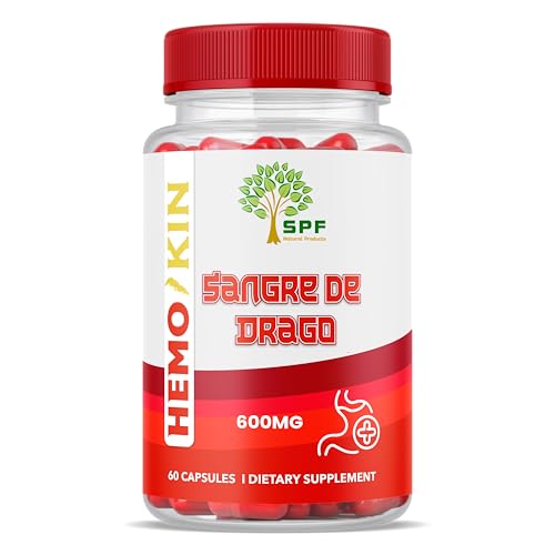 SPF Natural Products HEMOKIN with Sangre de Drago – Hemorrhoid and Fissure Relief Supplement, Helps with Itching, Swelling, Pain Relief (60 Caps) (1) SPF Natural Products
