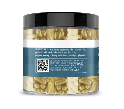Earthborn Elements Yerba Mate Leaf 200 Capsules, Pure & Undiluted, No Additives Earthborn Elements