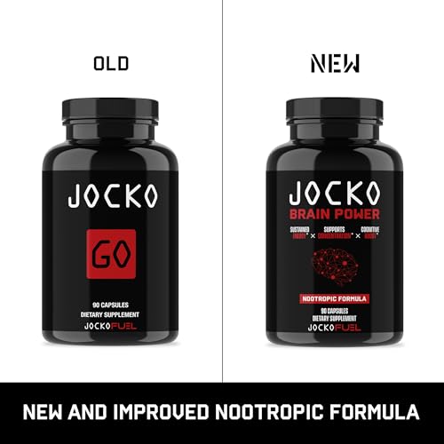 Jocko Fuel Brain Power - Nootropic Dietary Supplements for Memory & Focus wiht L Theanine, L Carnitine- Energy & Focus Supplement (90 Capsules) Jocko Fuel