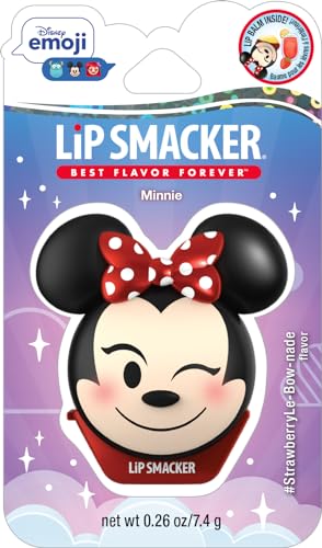 Lip Smacker Disney Minnie Mouse Emoji Lip Balm, Strawberry Lemonade Flavored, Clear, For Kids Lip Smacker