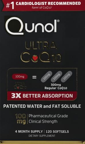 Qunol Ultra CoQ10 100mg, 3x Better Absorption, Patented Water and Fat Soluble Natural Supplement Form of Coenzyme Q10 Qunol