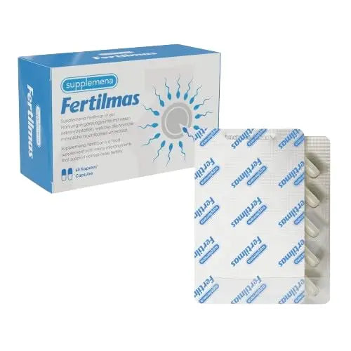 Fertilmas Natural Fertility Support for Men | L-Carnitine, Zinc, Vitamin D3, and Folic Acid | Couples TTC Supplement for Reproductive Health | Supplemena