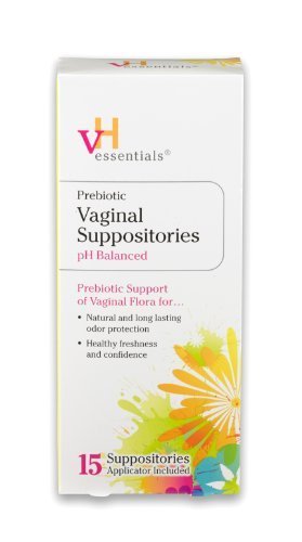 VH Essentials Prebiotic Vaginal Suppositories, 15 Count (Pack of 3) vH essentials