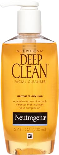 Neutrogena Deep Clean Daily Facial Cleanser with Beta Hydroxy Acid for Normal to Oily Skin, Alcohol-Free Neutrogena