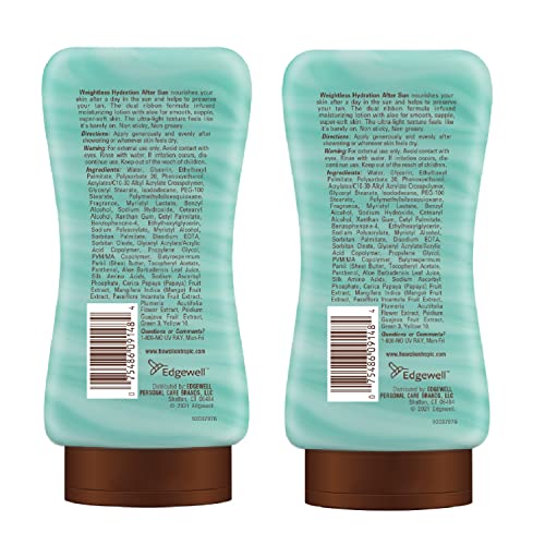 Hawaiian Tropic Weightless Hydration After Sun Lotion with Aloe, 6Fl Oz Twin Pack, Hawaiian Tropic Lotion, Moisturizing Lotion Hawaiian Tropic