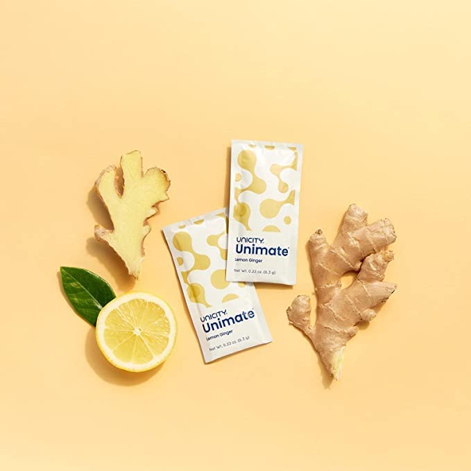 Ourtown Unicity Unimate Green Mate Leaf Powder Extract with Lemon and Ginger Flavor Ourtown