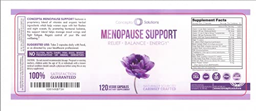 Concepta Solutions Menopause Support - Menopause Relief and Weight Management Support - for Hot Flashes, Night Sweats Relief and Energy - 120 Capsules - Made in USA Concepta Solutions