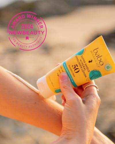Babo Botanicals Sheer Mineral Sunscreen Lotion SPF 50 with 100% Mineral Active Ingredients for Babies, Kids or Extra Sensitive Skin, Lightweight Babo Botanicals