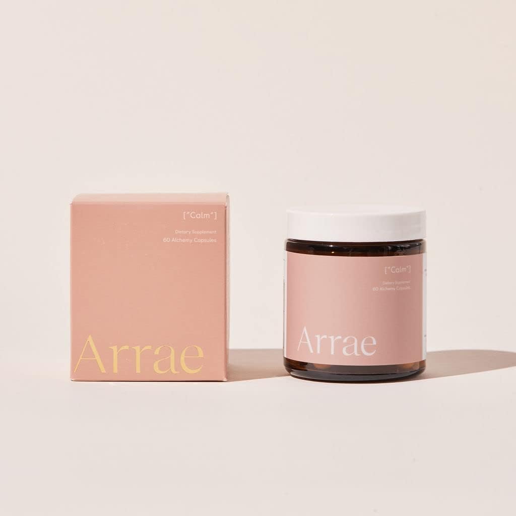 Arrae Calm Cortisol Manager - 60 Stress & Panic Relief Capsules - Mood Support Supplement w/L-Theanine, Inositol, Passionflower, & Magnesium to Help You Feel Zen Gsupps Australia