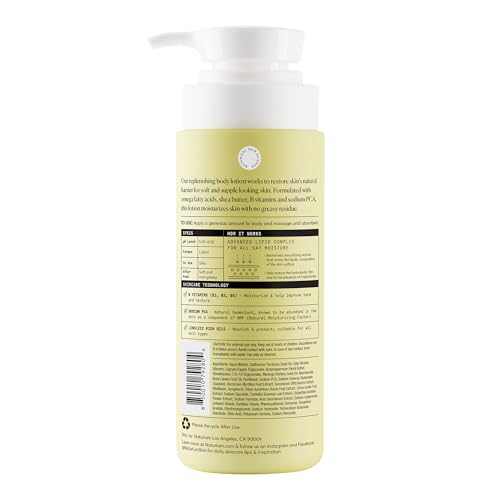 Naturium Bio-Lipid Restoring Moisturizing Body Lotion with Shea Butter, Fragrance Free, 14 oz Naturium