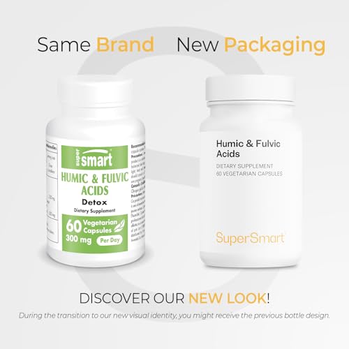 Supersmart - Humic and Fulvic Acid Supplement 300mg per Day (Patented & High Strength) - Fulvic Humic Mineral Blend | Non-GMO & Gluten Free - 60 Vegetarian Capsules Supersmart
