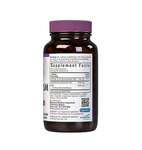 BlueBonnet Vegetarian Glucosamine Plus MSM Supplement, 120 Count ('743715011151) BlueBonnet