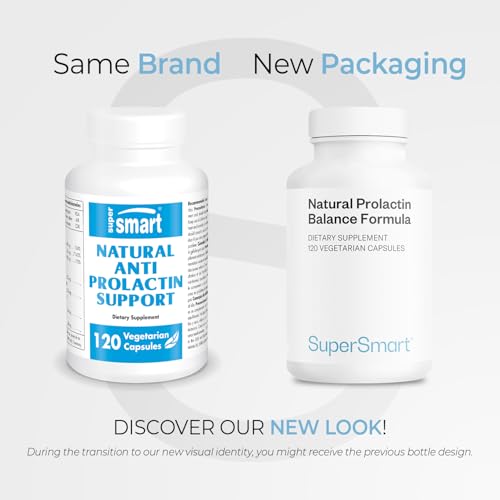 Supersmart - Natural Prolactin Balance Formula - with p5p Vitamin B6, Maca Root, Ashwagandha | Gluten Free - 120 Vegetarian Capsules Supersmart