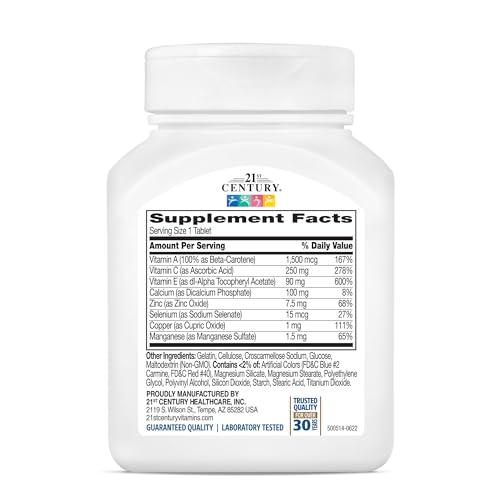 21st Century Ace Antioxidant Tablets, 75Count 21st Century