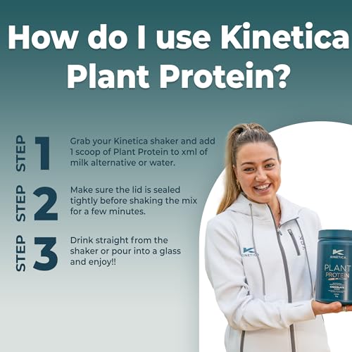 Kinetica Vanilla Flavour Plant Protein 1kg | Blend of Pea and Rice Protein | Vegan Kinetica