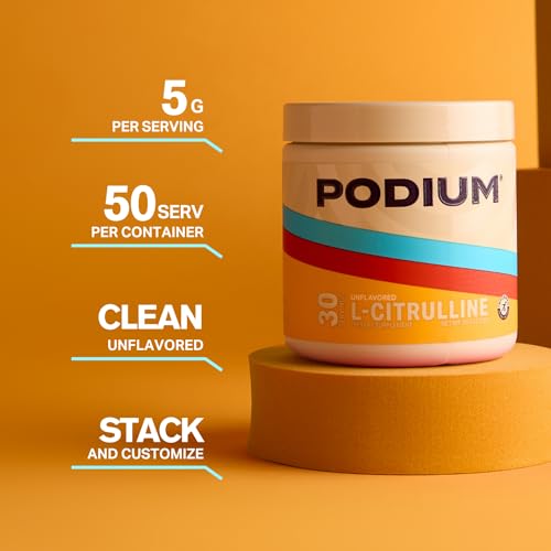 Podium Nutrition, Solos | L-Citrulline, 30 Servings, Unflavored, Boost Athletic Performance Podium Nutrition