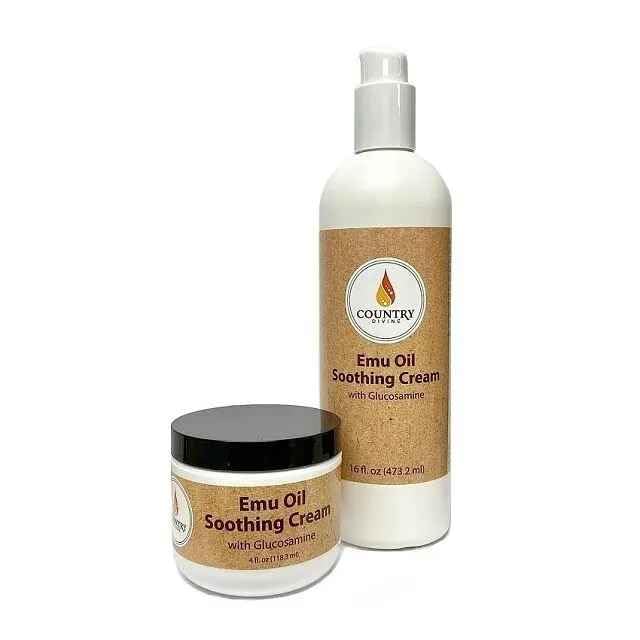 Country Divine Emu Oil Soothing Cream with Glucosamine 4oz. Jar Generic