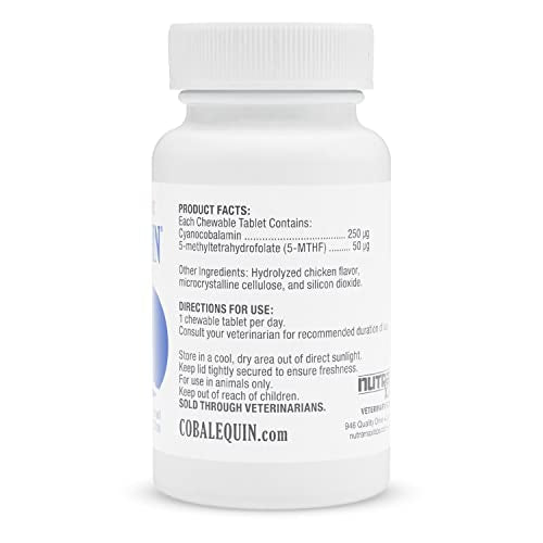Nutramax Cobalequin B12 Supplement for Cats and Small Dogs, 45 Count (Pack of 1) Nutramax Laboratories