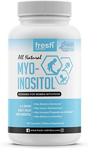 Myo-Inositol - PCOS - 2200mg Strongest NMR Verified - 120 High Potency Powder Fresh Nutrition