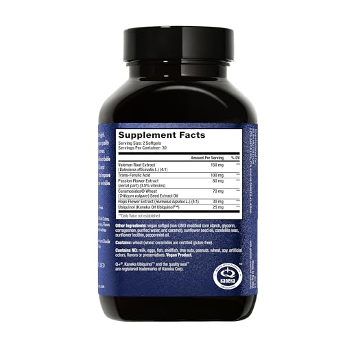 HUM Mighty Night Nighttime Sleep Supplement for Skin Care, CoQ10, Valerian Root & Ferulic Acid to Support Cell Turnover, Skin Vitamins for Women and Men, Overnight Beauty Vitamins, 60 Vegan Softgels HUM