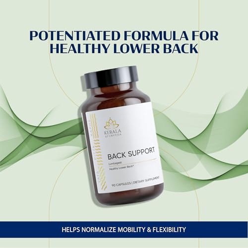 Kerala Ayurveda Back Support Herbal Capsules - Eases Occasional Discomfort of Lower Back & Supports Normal Movement of Spine, 90 Count Kerala Ayurveda