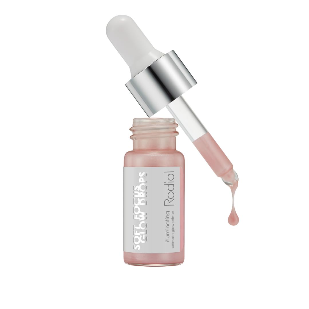 Rodial Soft Focus Glow Booster Drops 0.3 Deluxe fl oz, Illuminating Skin Serum with Glycerin and Antioxidants, Perfectioning and Smoothing Dewy Makeup Base, Weightless Formula Rodial