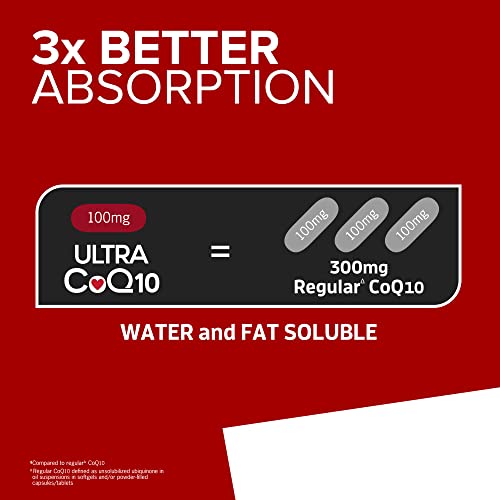 Qunol Ultra CoQ10 100mg Softgels- 3X Better Absorption Coenzyme Q10 Supplements Qunol