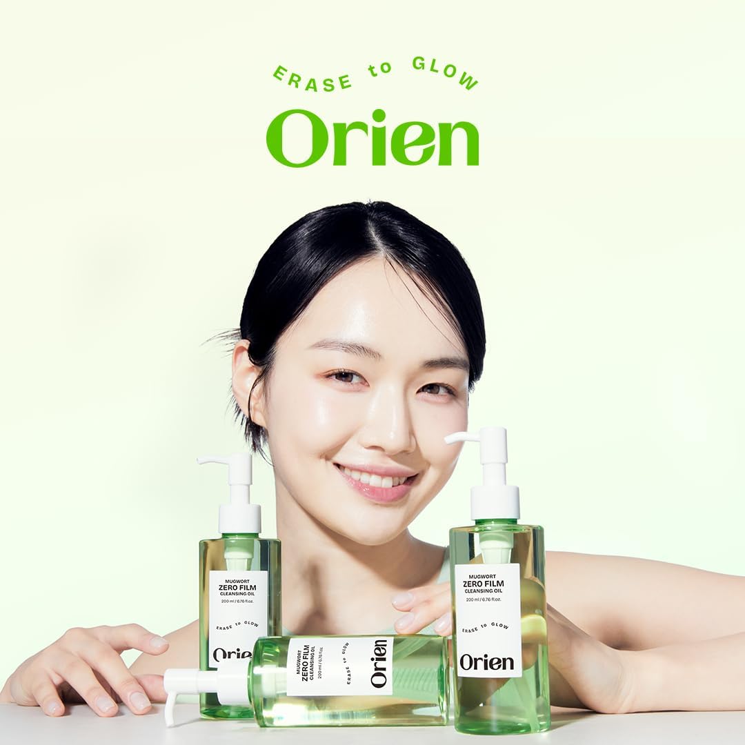 Orien Mugwort Zero Film Cleansing Oil 6.76 fl.oz. 200ml ㅣDaily Makeup Blackhead Removal No pore clogging Korean skincare double cleansing Orien