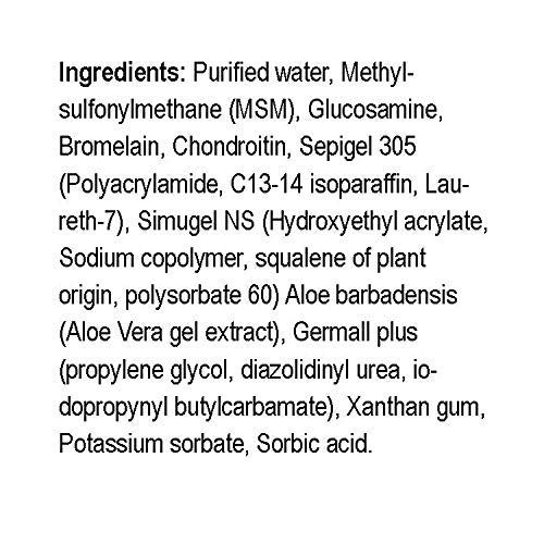 Natural Radiance MSM Plus - Glucosamine Bromelain and Chrondroitin 8 oz. Bottle - Oderless Natural Radiance