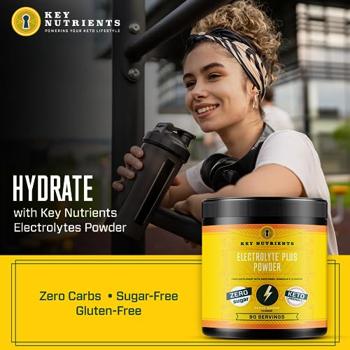 Key Nutrients Electrolytes Powder - Tropical Peach Mango Drink Mix 90 Servings KEY NUTRIENTS