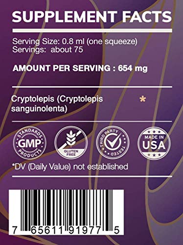 Earth's Love - Cryptolepis Alcohol Herbal Extract Tincture, Super-Concentrated Wildcrafted Cryptolepis HerbEra