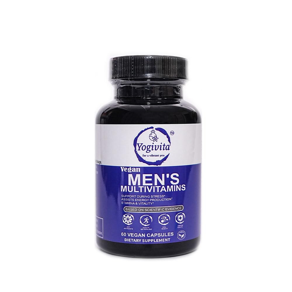 Yogivita Men’s Multivitamin – Complete Wellness, Energy & Immunity Support – Vegan, Gluten-Free, 60 Capsules Yogivita