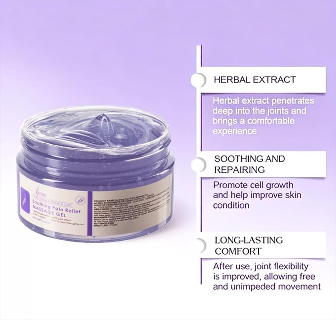 2 Tubes of Soothing Massage Gel, Suitable for Daily use - 3.53 oz. Provides Cooling Relief for Knees, Waist, Neck, Back, Shoulders, Hands, and feet. Contains Mugwort and Ginger extracts. XIFYHO