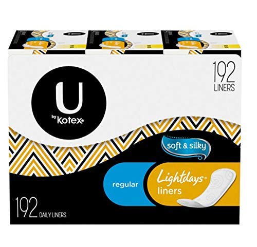 Kotex Lightdays Liners Regular, Soft and Silky, 192 Count Kotex