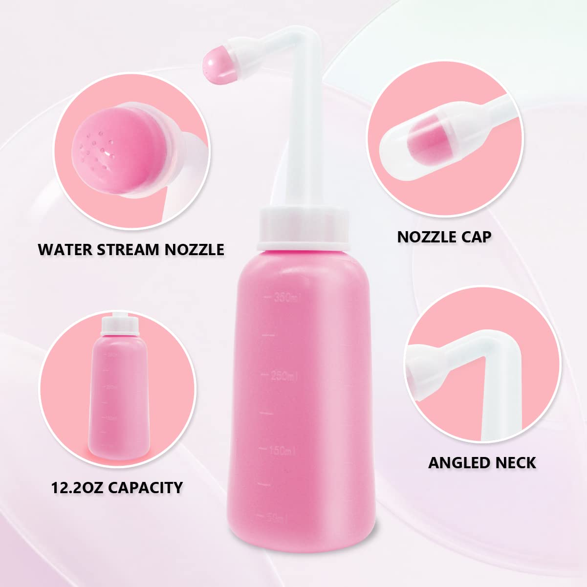 Peri Bottle for Postpartum Care,12 OZ Perineal Bottle Postpartum Essentials Upside Down Peri Bottle Showvigor