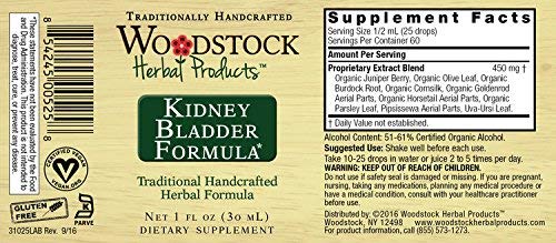 WOODSTOCK HERBAL PRODUCTS Kidney Bladder Formula, 1 FZ WOODSTOCK HERBAL PRODUCTS